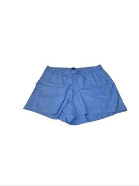 J.Crew Women's Blue Linen Blend Drawstring Shorts Size XXL NWT 26